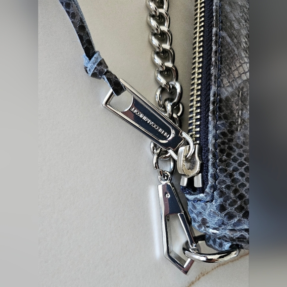 Rebecca Minkoff Sunday Blue Snake Mini Bag Leather - Picture 8 of 16